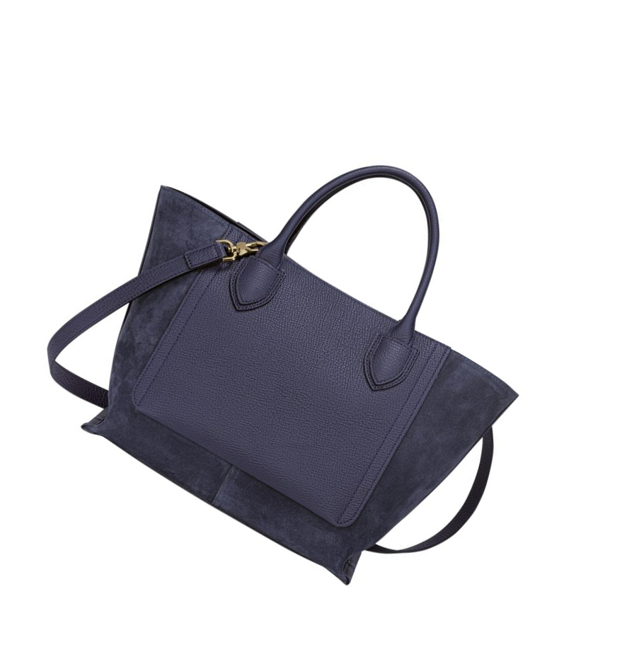 Bolsas De Mano Longchamp Mailbox M Mujer Azul Marino | ES-LQUX695