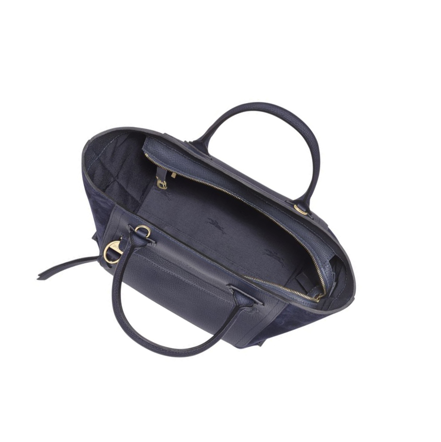 Bolsas De Mano Longchamp Mailbox M Mujer Azul Marino | ES-LQUX695