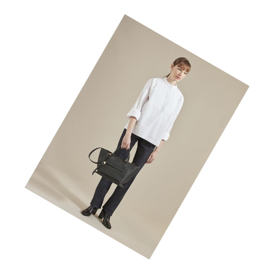 Bolsas De Mano Longchamp Mailbox M Mujer Negras | ES-MLQV795