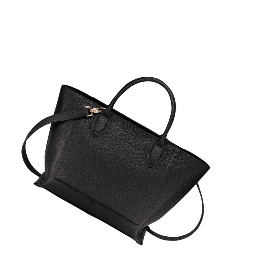 Bolsas De Mano Longchamp Mailbox M Mujer Negras | ES-MLQV795