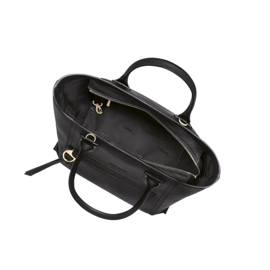 Bolsas De Mano Longchamp Mailbox M Mujer Negras | ES-MLQV795