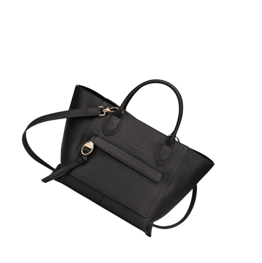 Bolsas De Mano Longchamp Mailbox M Mujer Negras | ES-MLQV795