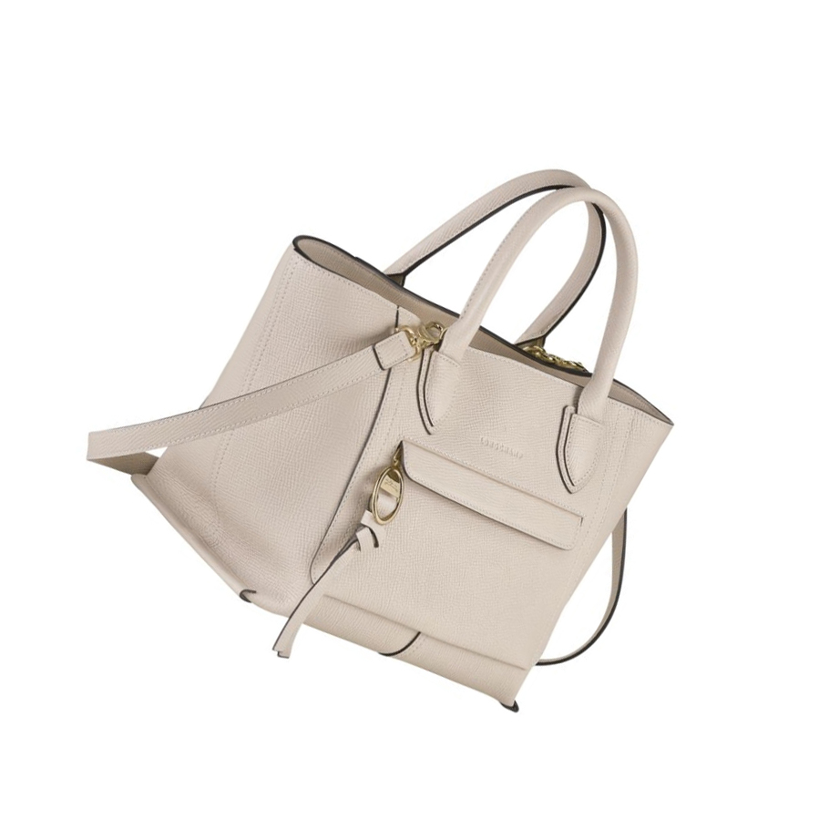 Bolsas De Mano Longchamp Mailbox M Mujer Beige | ES-WXLM673