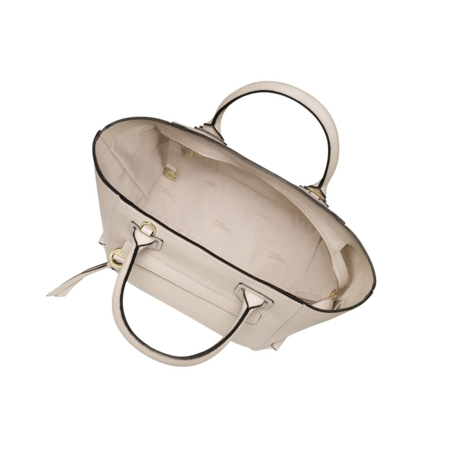 Bolsas De Mano Longchamp Mailbox M Mujer Beige | ES-WXLM673
