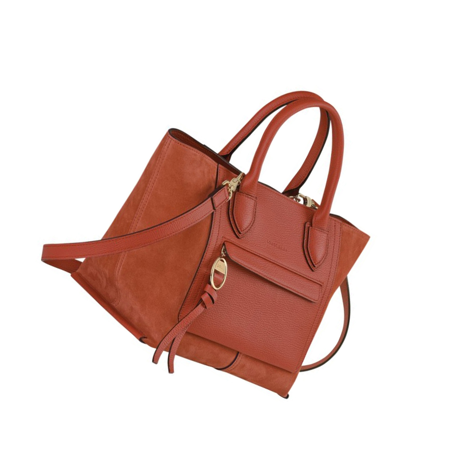 Bolsas De Mano Longchamp Mailbox M Mujer Naranjas | ES-YZOL231