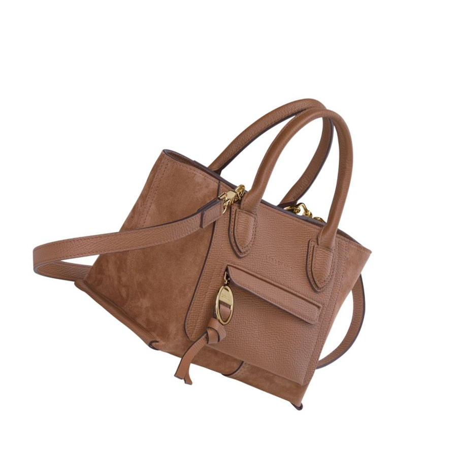 Bolsas De Mano Longchamp Mailbox S Mujer Marrones | ES-HIDU759