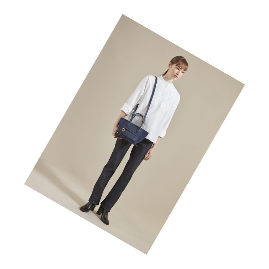 Bolsas De Mano Longchamp Mailbox S Mujer Azul Marino | ES-STWF346