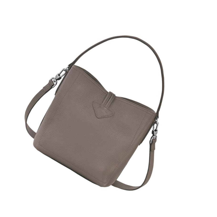 Bolsas De Mano Longchamp Roseau Essential S Mujer Gris | ES-BPYF816