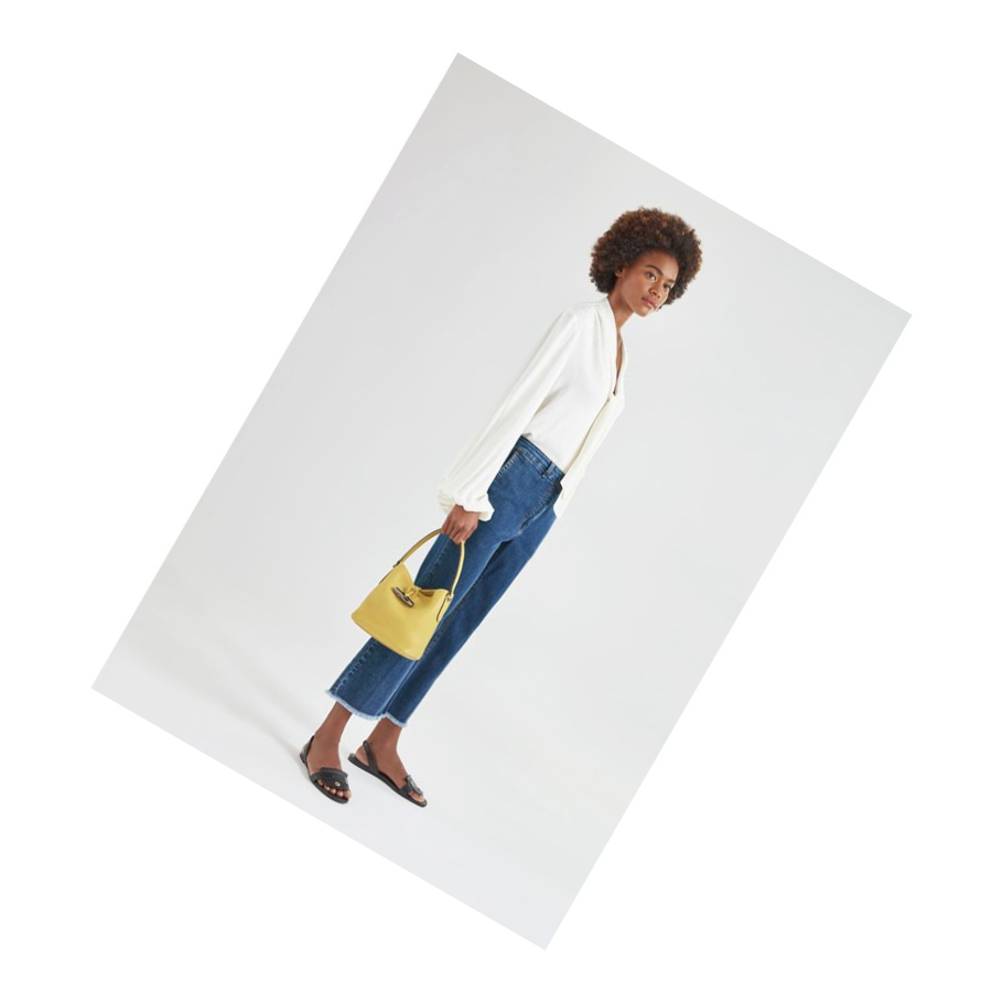 Bolsas De Mano Longchamp Roseau Essential S Mujer Amarillo | ES-IQTR478