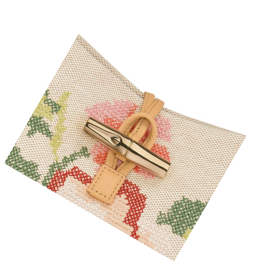 Bolsas De Mano Longchamp Roseau Essential Fleurs S Mujer Rosas | ES-OCPK052