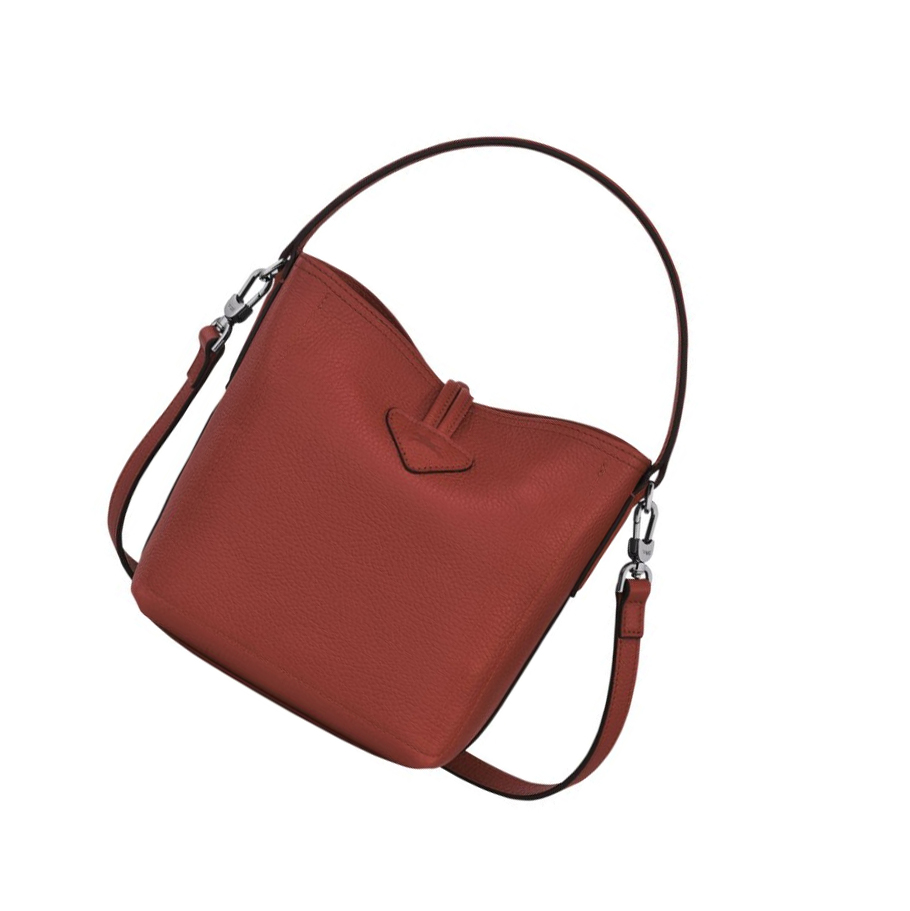 Bolsas De Mano Longchamp Roseau Essential S Mujer Marrones | ES-TJWE814