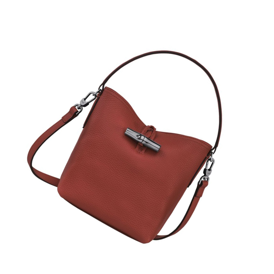 Bolsas De Mano Longchamp Roseau Essential S Mujer Marrones | ES-TJWE814