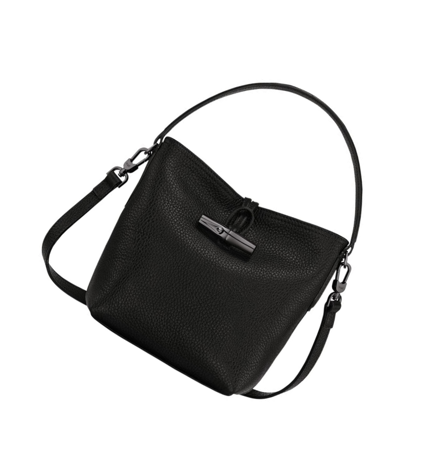 Bolsas De Mano Longchamp Roseau Essential S Mujer Negras | ES-UESV089