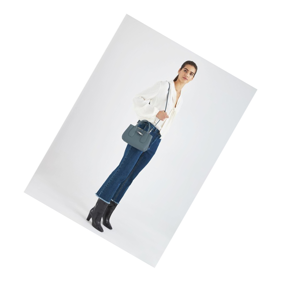 Bolsas De Mano Longchamp Roseau S Mujer Azules | ES-ANJD634