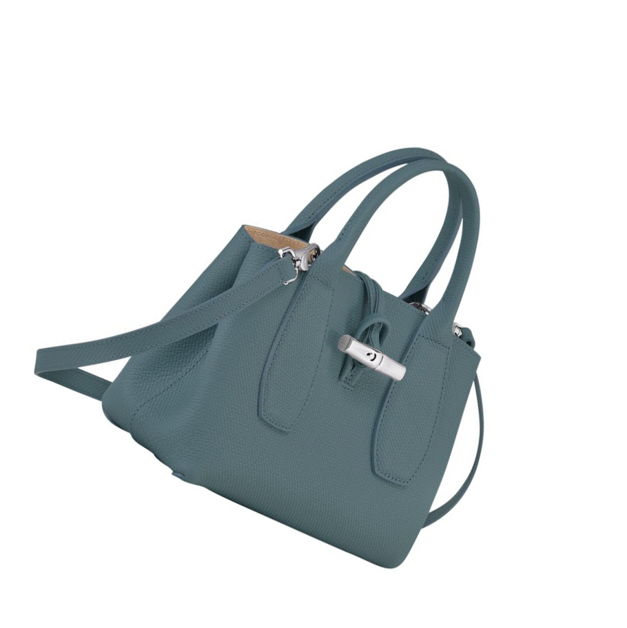 Bolsas De Mano Longchamp Roseau S Mujer Azules | ES-ANJD634