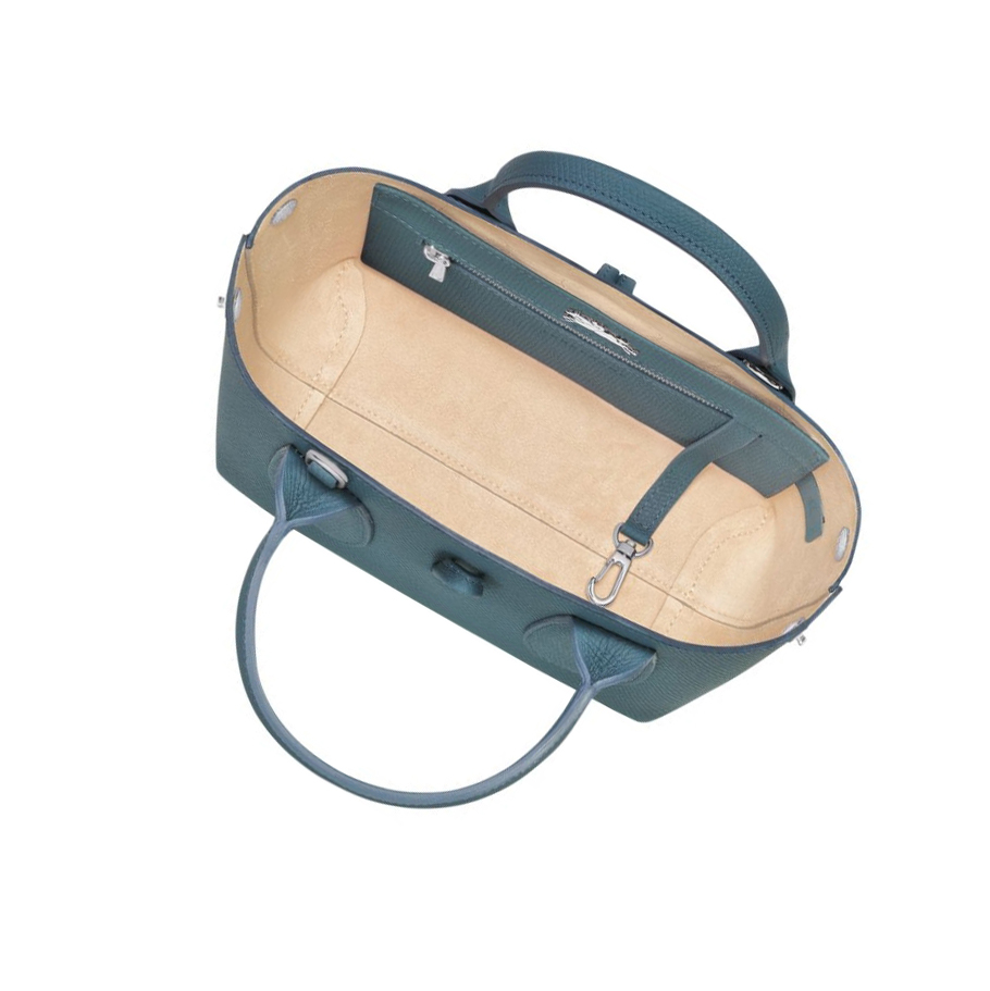 Bolsas De Mano Longchamp Roseau S Mujer Azules | ES-ANJD634