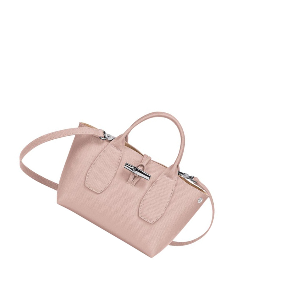 Bolsas De Mano Longchamp Roseau S Mujer Rosas Claro | ES-MRSA185