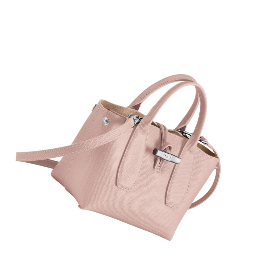 Bolsas De Mano Longchamp Roseau S Mujer Rosas Claro | ES-MRSA185