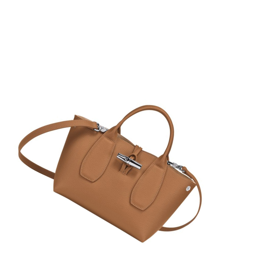 Bolsas De Mano Longchamp Roseau S Mujer Beige | ES-XTHR603