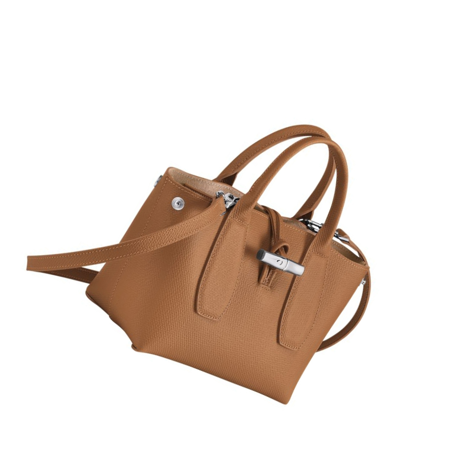 Bolsas De Mano Longchamp Roseau S Mujer Beige | ES-XTHR603