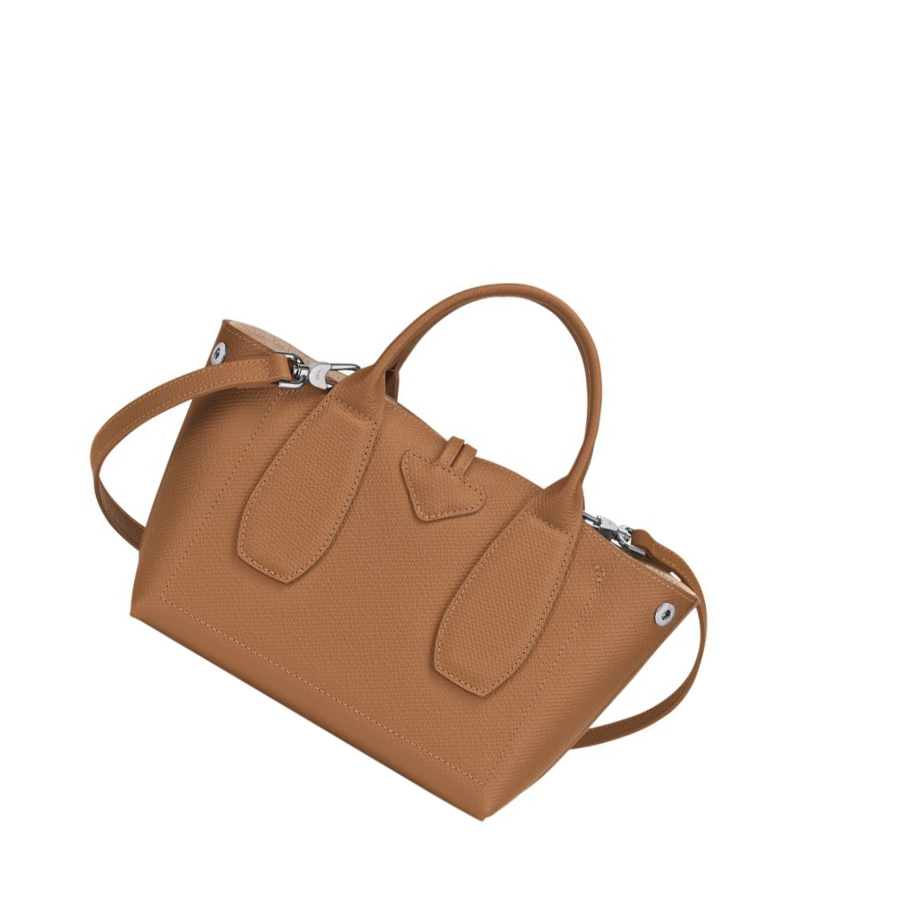 Bolsas De Mano Longchamp Roseau S Mujer Beige | ES-XTHR603