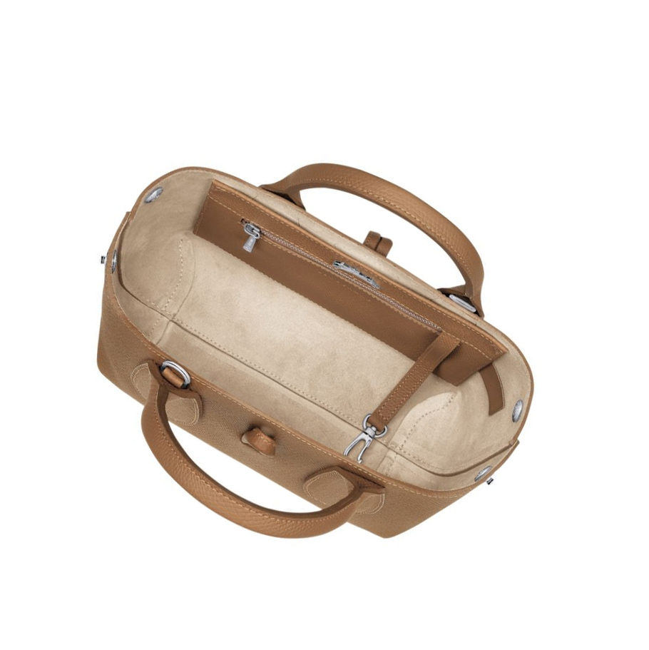 Bolsas De Mano Longchamp Roseau S Mujer Beige | ES-XTHR603
