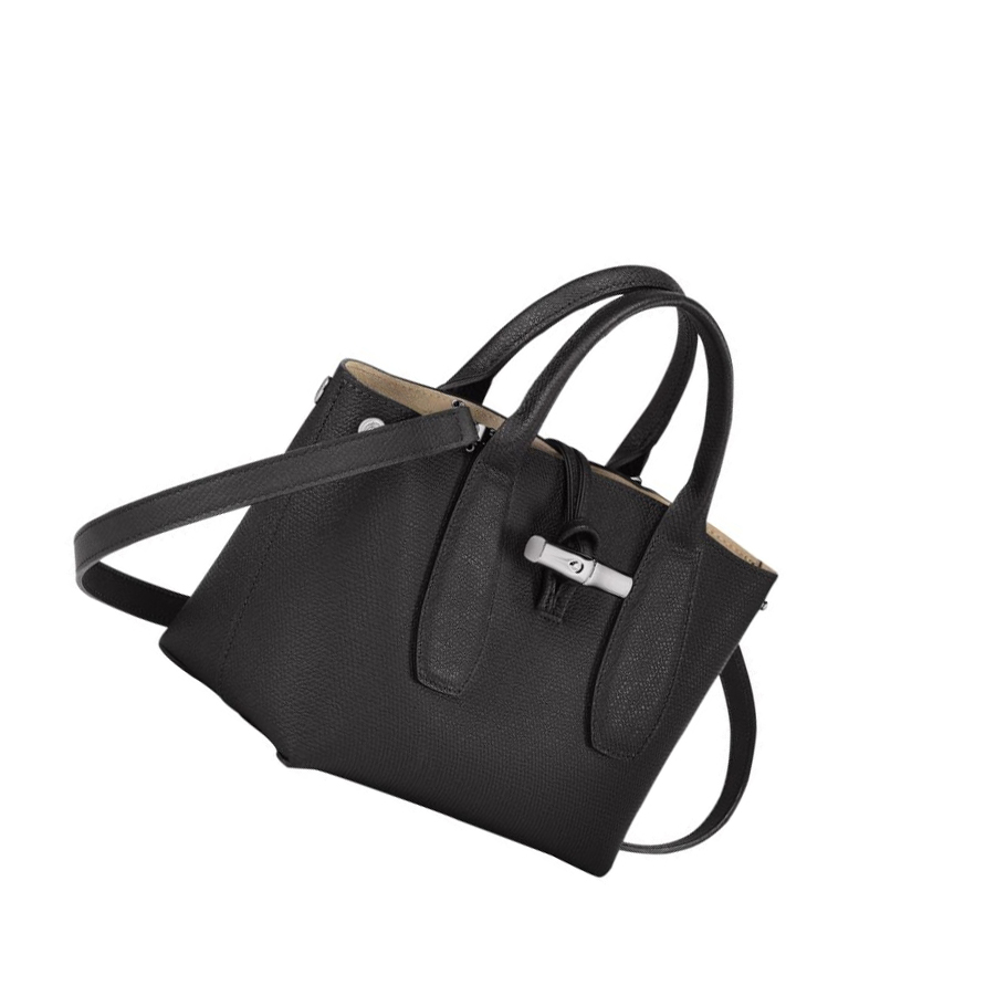 Bolsas De Mano Longchamp Roseau S Mujer Negras | ES-YWOL941