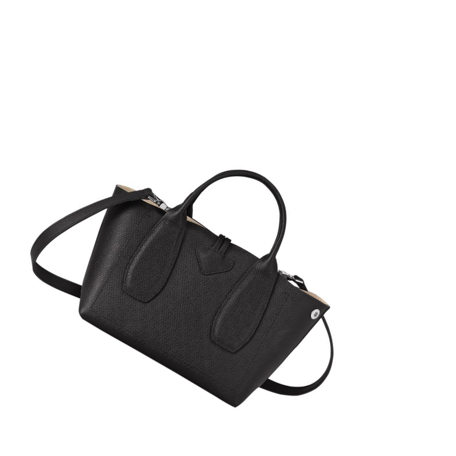 Bolsas De Mano Longchamp Roseau S Mujer Negras | ES-YWOL941