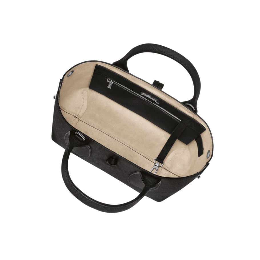 Bolsas De Mano Longchamp Roseau S Mujer Negras | ES-YWOL941