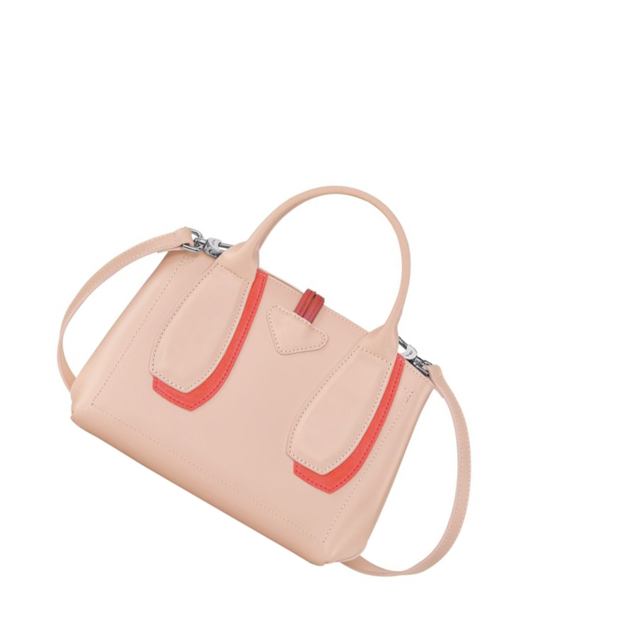 Bolsas De Mano Longchamp Roseau Shadow S Mujer Rosas Claro | ES-KAZS612