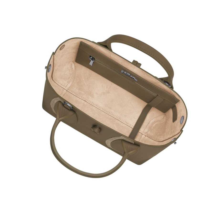 Bolsas De Mano Longchamp Roseau Shadow S Mujer Marrones | ES-XCON324