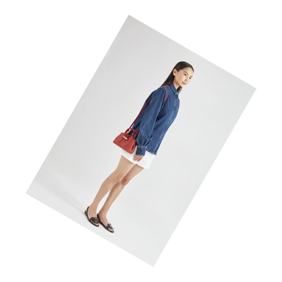 Bolsas De Mano Longchamp Roseau Shadow XS Mujer Rosas | ES-NDGE192