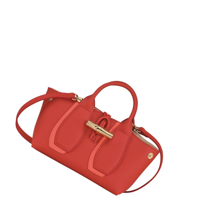 Bolsas De Mano Longchamp Roseau Shadow XS Mujer Rosas | ES-NDGE192