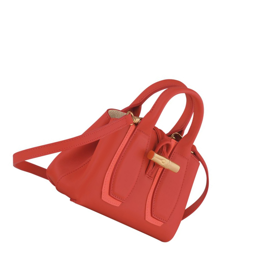 Bolsas De Mano Longchamp Roseau Shadow XS Mujer Rosas | ES-NDGE192