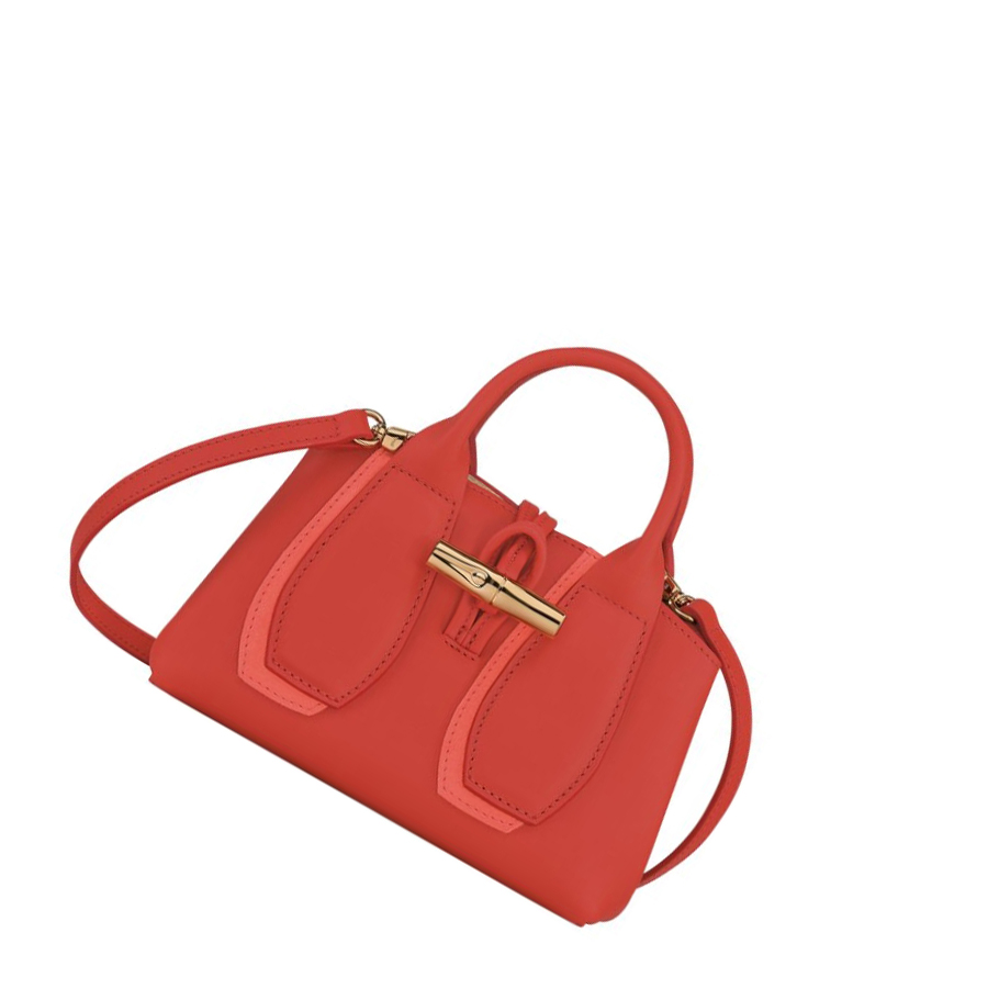 Bolsas De Mano Longchamp Roseau Shadow XS Mujer Rosas | ES-NDGE192