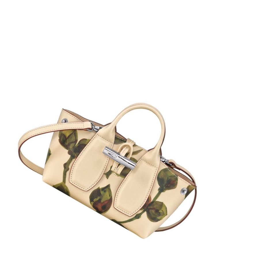 Bolsas De Mano Longchamp Roseau Végétal XS Mujer Kaki | ES-ZAIK947