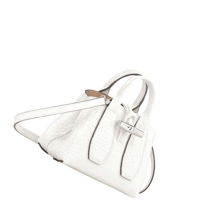 Bolsas De Mano Longchamp Roseau XS Mujer Blancas | ES-ACRF387