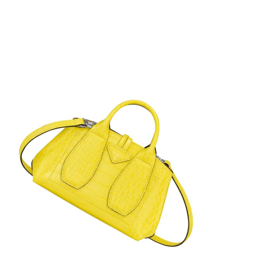 Bolsas De Mano Longchamp Roseau XS Mujer Amarillo | ES-CQUV897