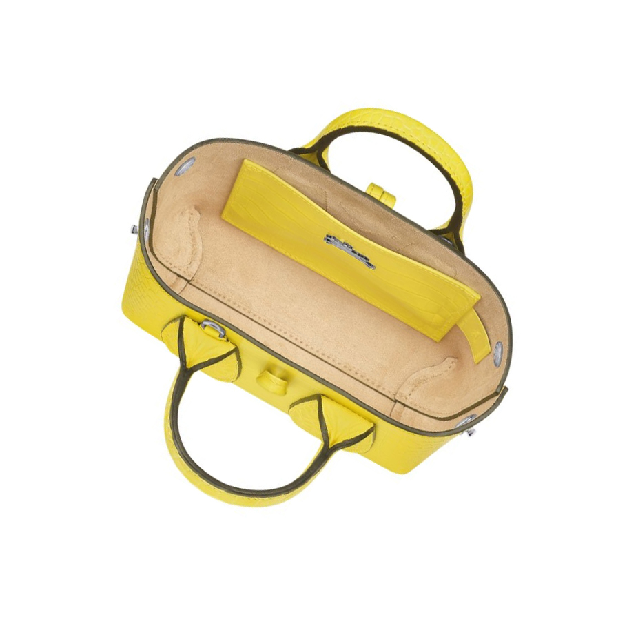 Bolsas De Mano Longchamp Roseau XS Mujer Amarillo | ES-CQUV897