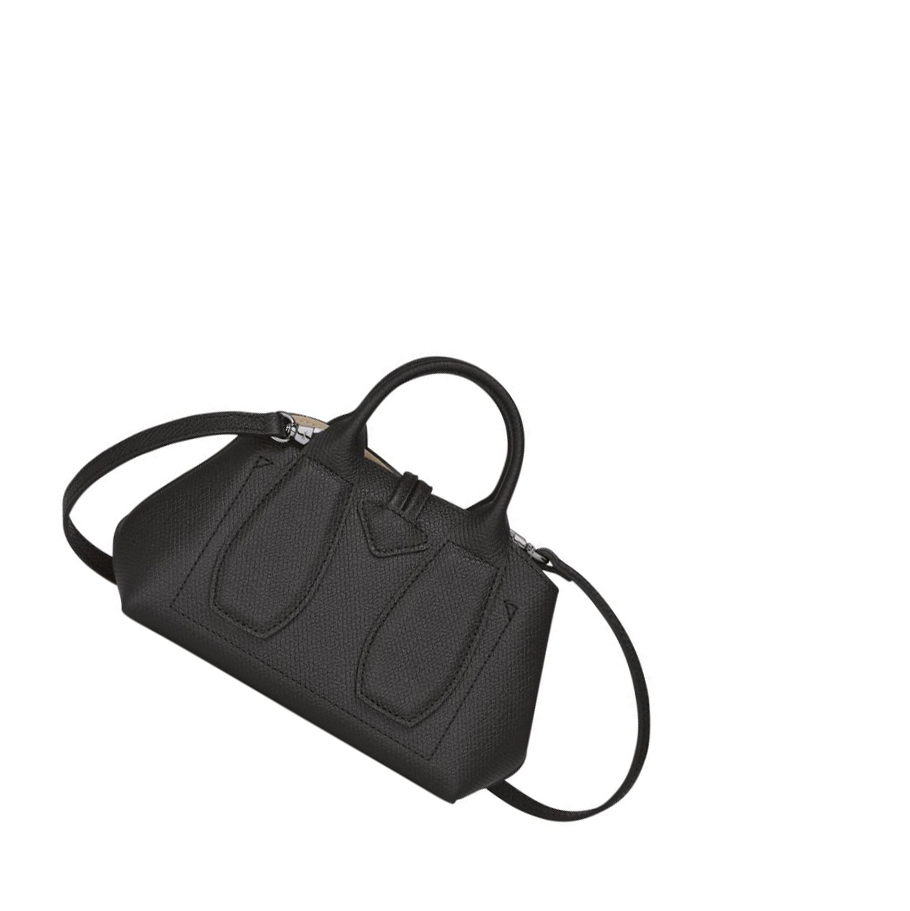 Bolsas De Mano Longchamp Roseau XS Mujer Negras | ES-FPVE182