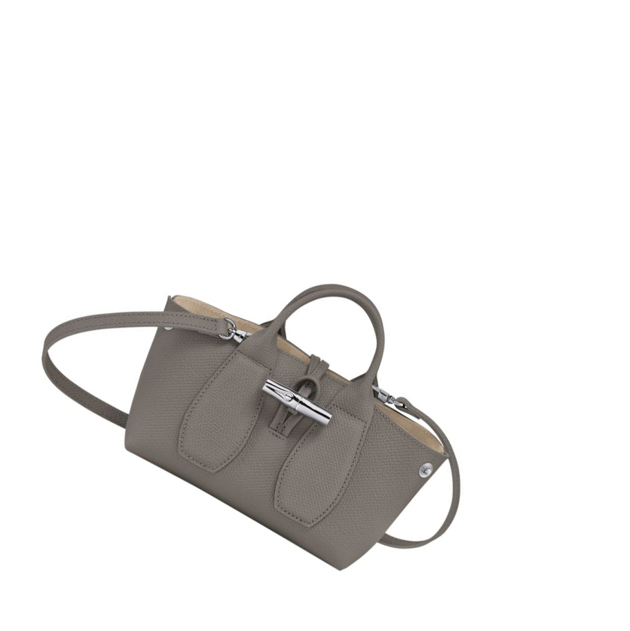 Bolsas De Mano Longchamp Roseau XS Mujer Gris | ES-JGEH952