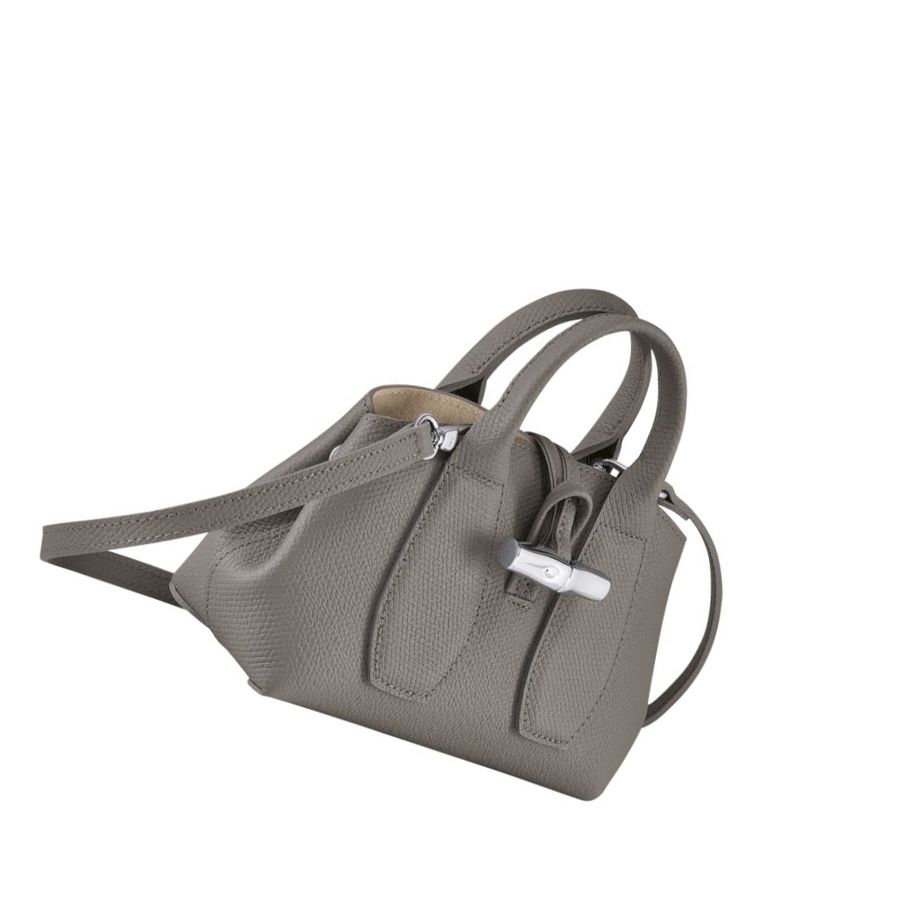Bolsas De Mano Longchamp Roseau XS Mujer Gris | ES-JGEH952