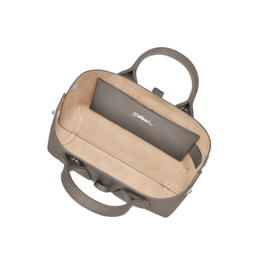 Bolsas De Mano Longchamp Roseau XS Mujer Gris | ES-JGEH952