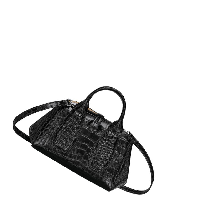 Bolsas De Mano Longchamp Roseau XS Mujer Negras | ES-QIUO139