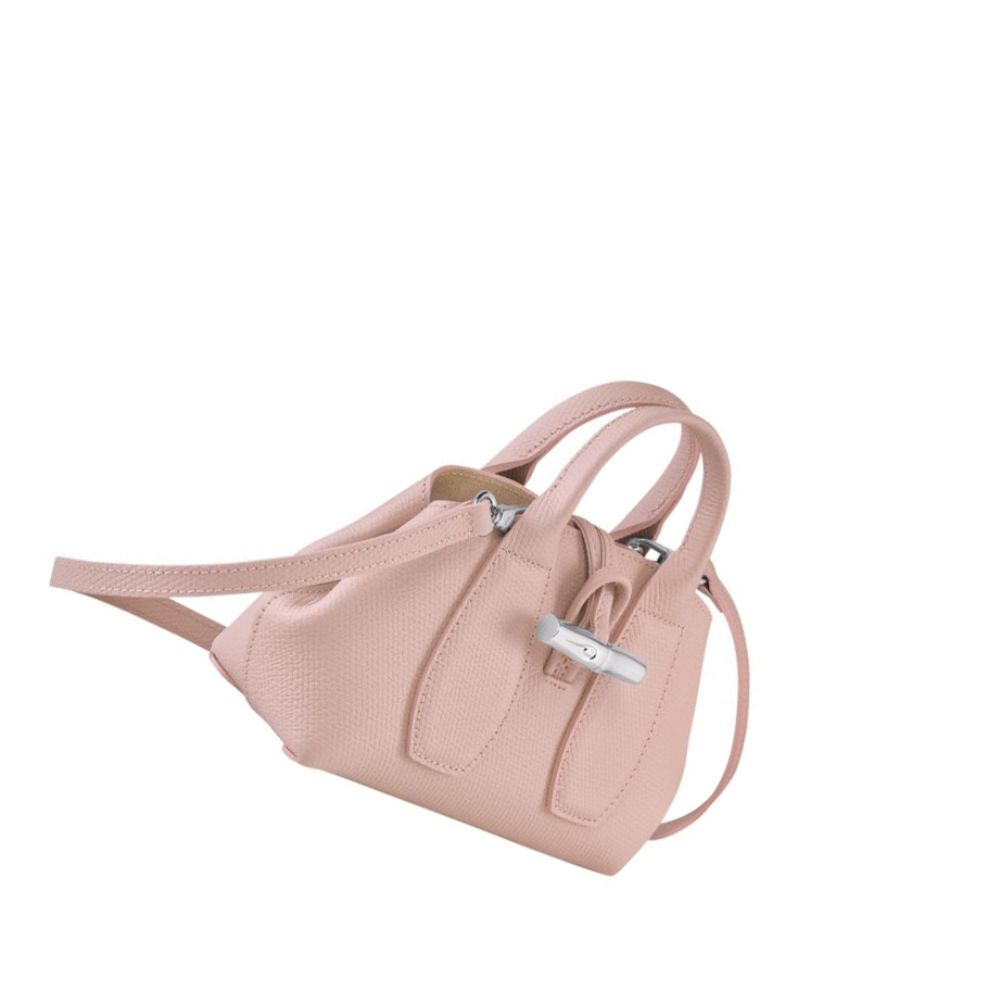 Bolsas De Mano Longchamp Roseau XS Mujer Rosas Claro | ES-RLUX541