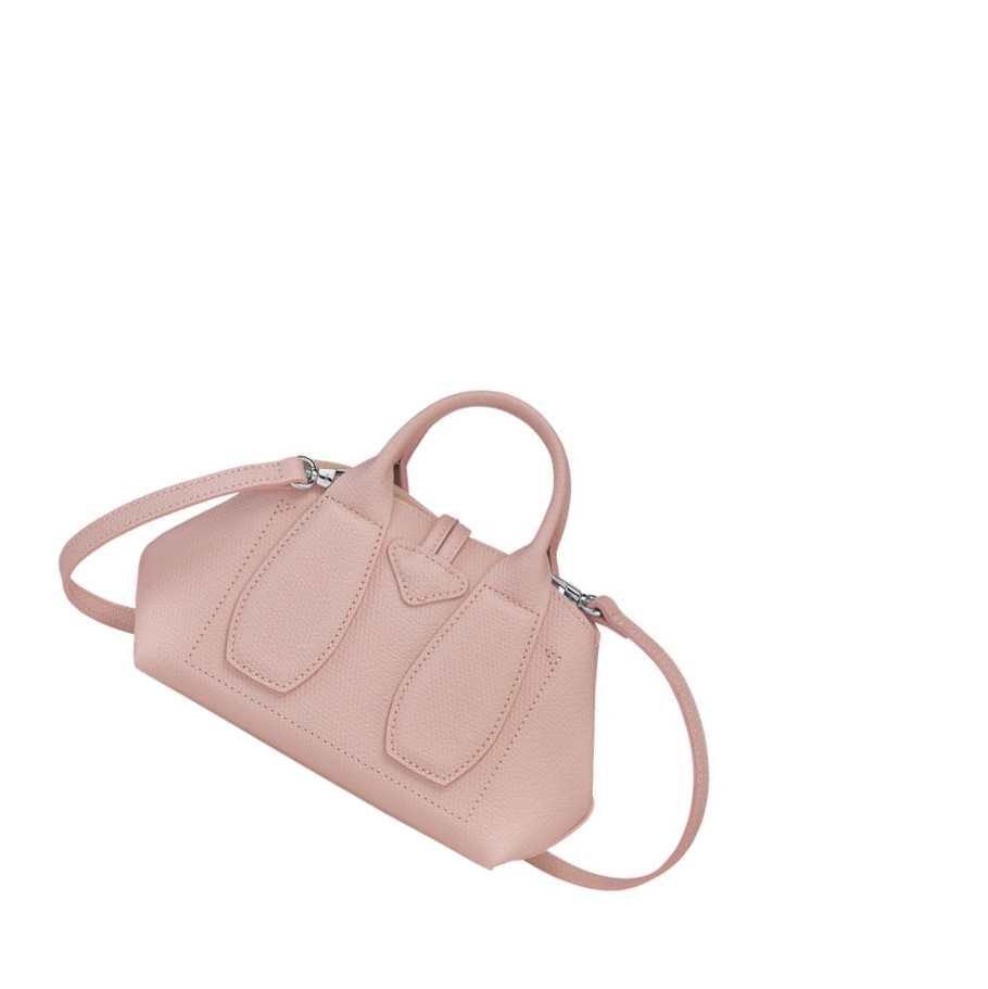 Bolsas De Mano Longchamp Roseau XS Mujer Rosas Claro | ES-RLUX541