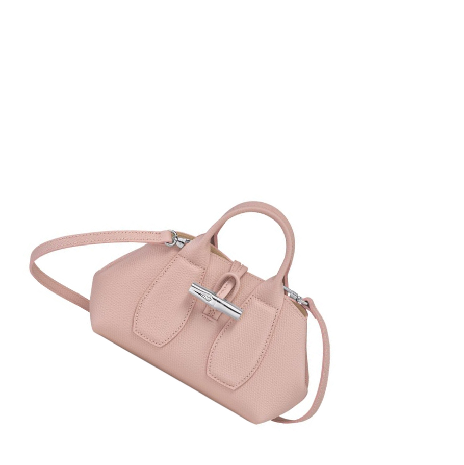 Bolsas De Mano Longchamp Roseau XS Mujer Rosas Claro | ES-RLUX541