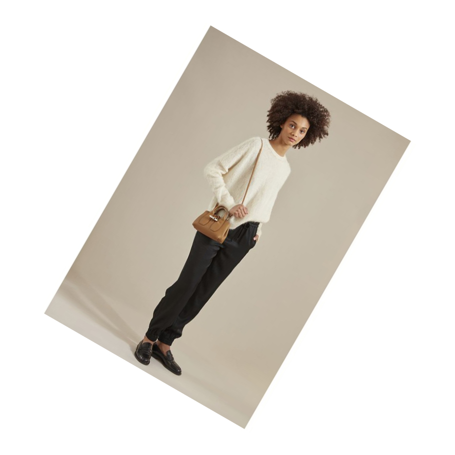 Bolsas De Mano Longchamp Roseau XS Mujer Beige | ES-SAPQ740