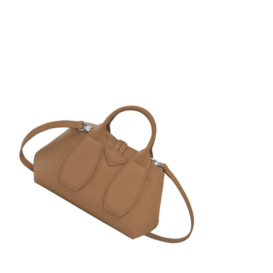 Bolsas De Mano Longchamp Roseau XS Mujer Beige | ES-SAPQ740