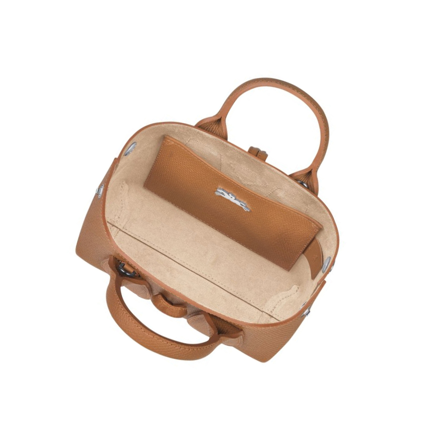 Bolsas De Mano Longchamp Roseau XS Mujer Beige | ES-SAPQ740
